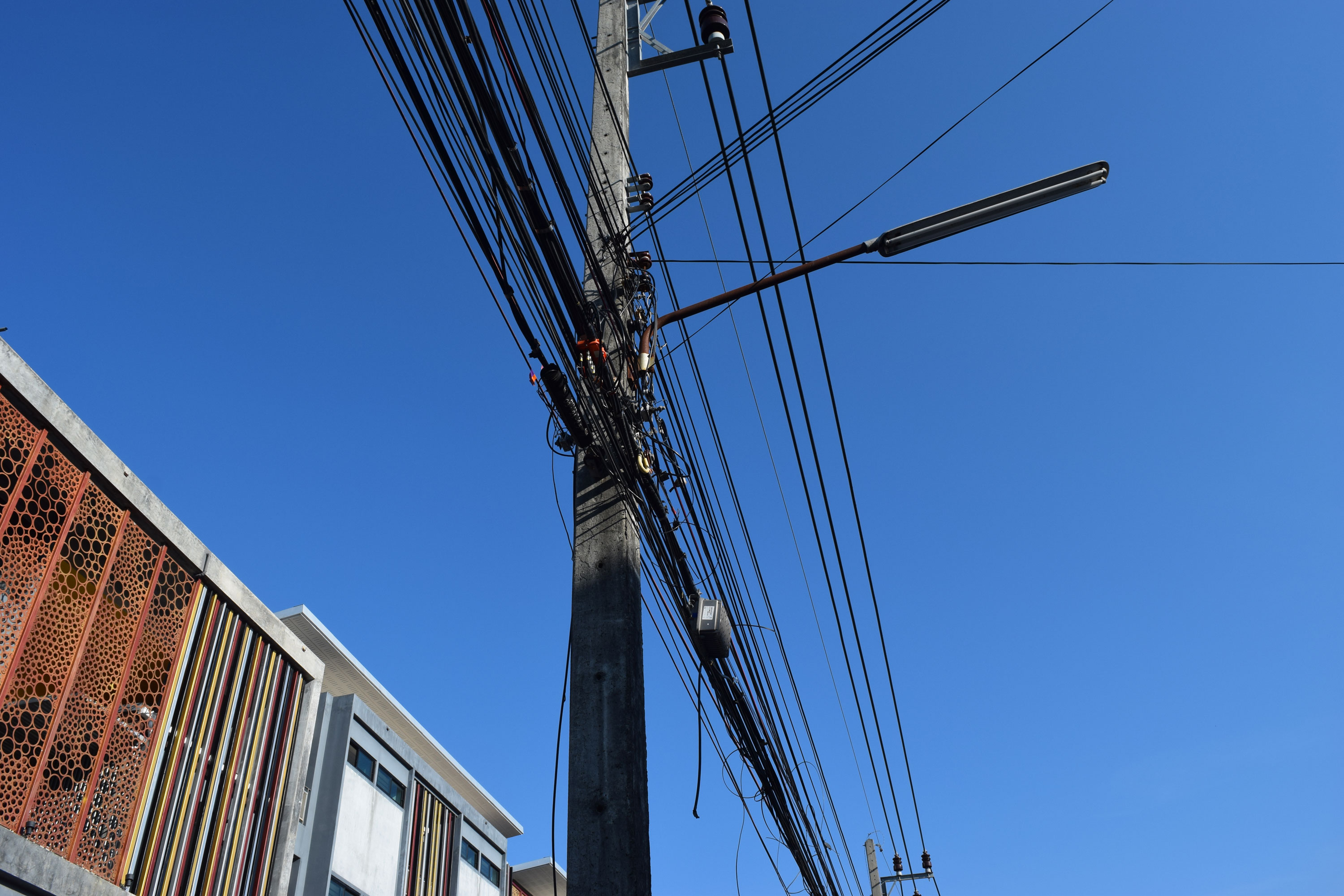 随处可见的电线杆