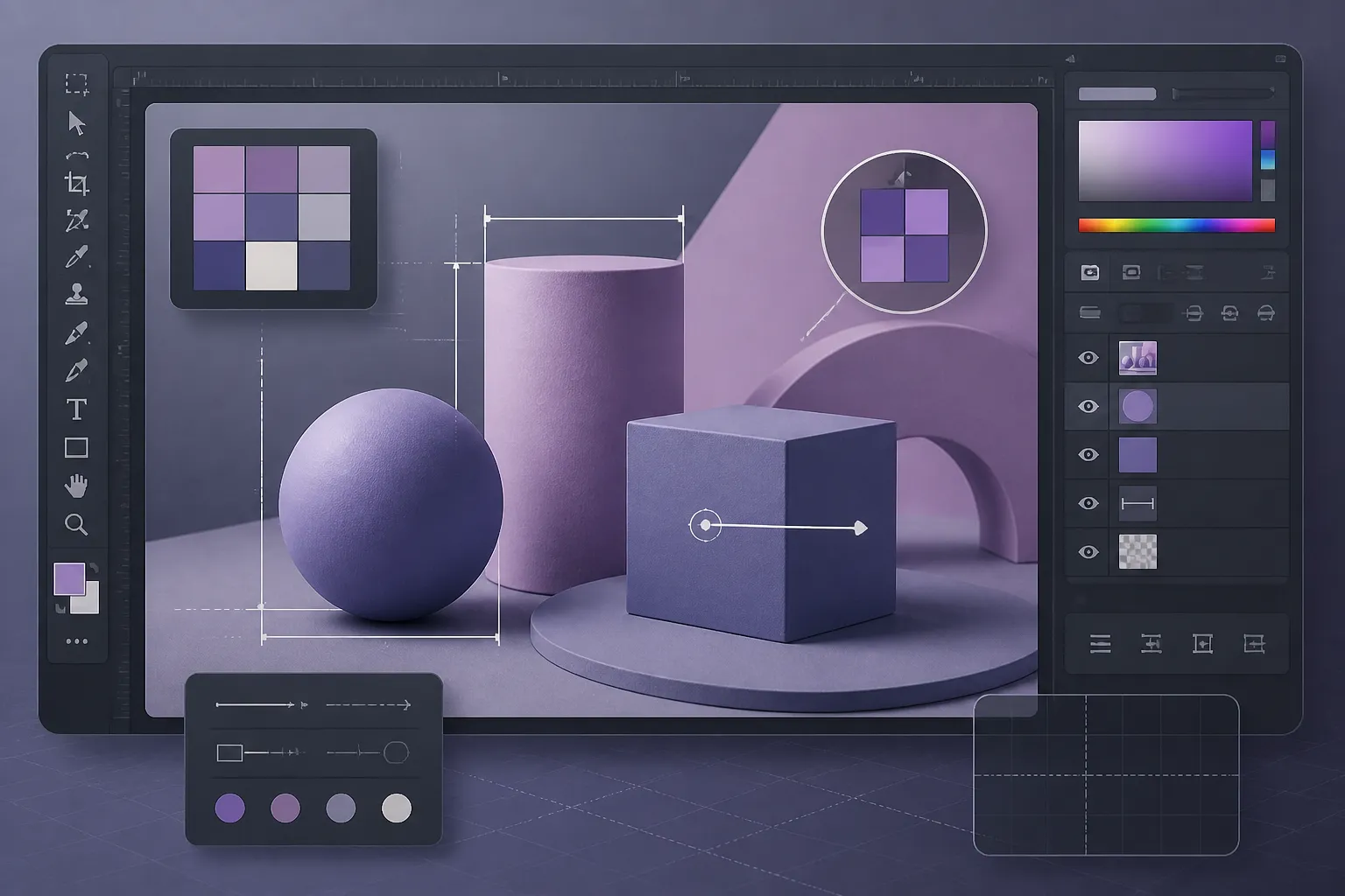 Specs v1.1.1 Photoshop 尺寸大小距离颜色标注插件