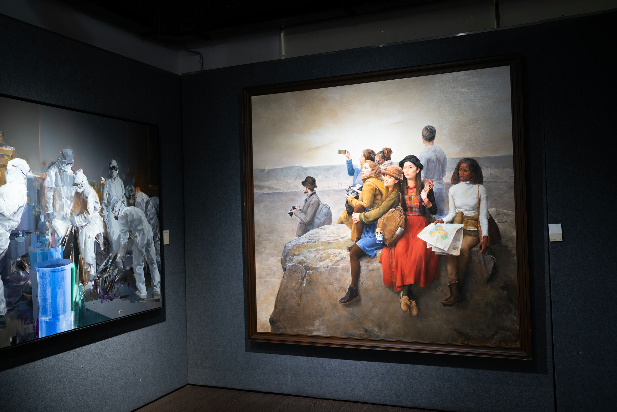 张大千美术馆里边展示的书画