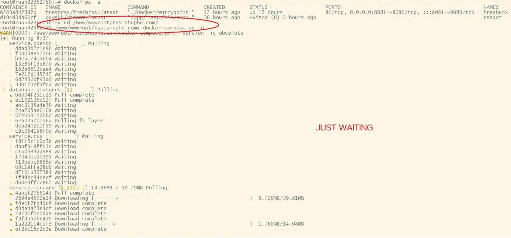 利用Docker Compose安装Awesome TTRSS