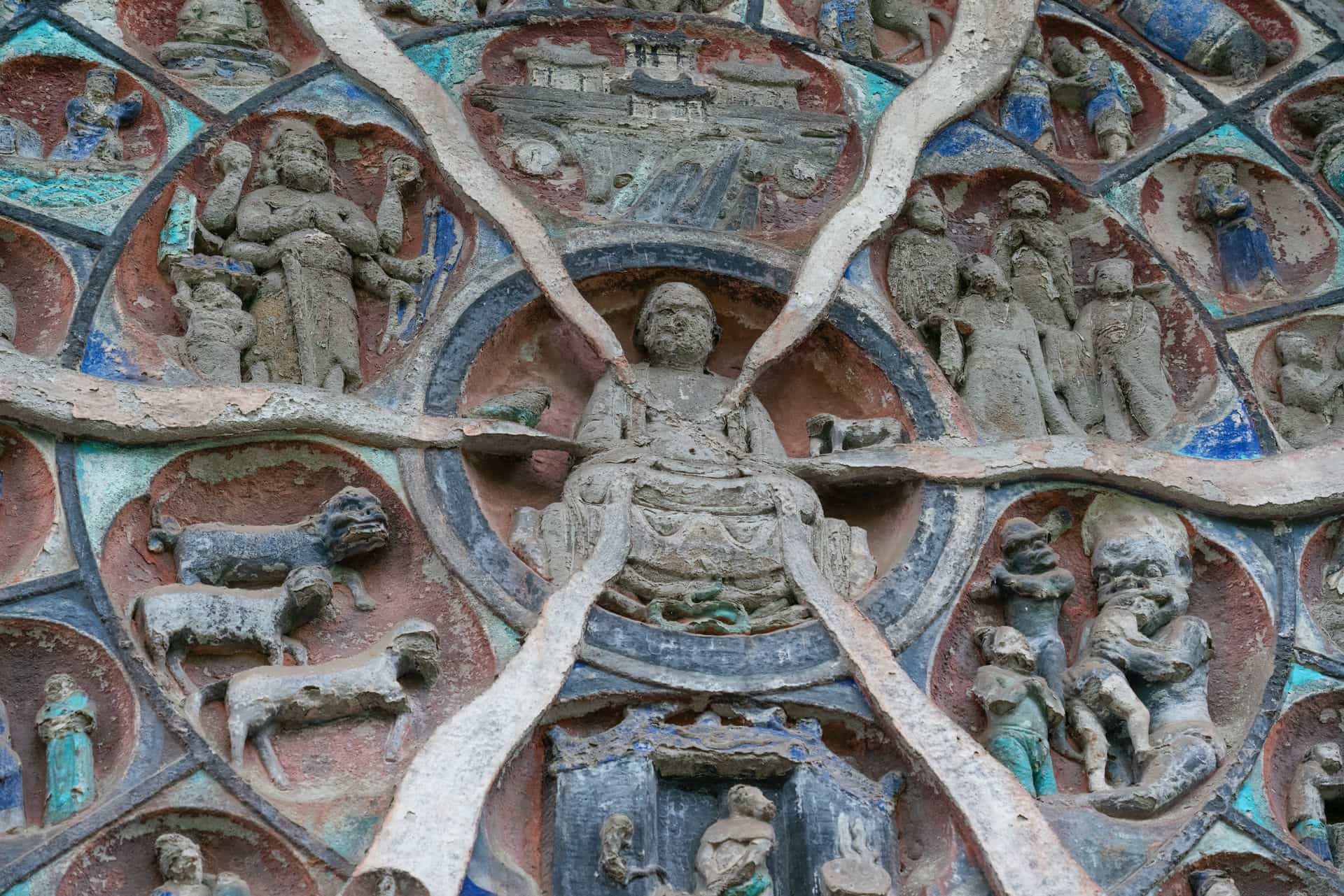 大足石刻的六道轮回摩崖石刻