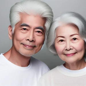 Photoshop 老人证件照换装模板，老人服装素材