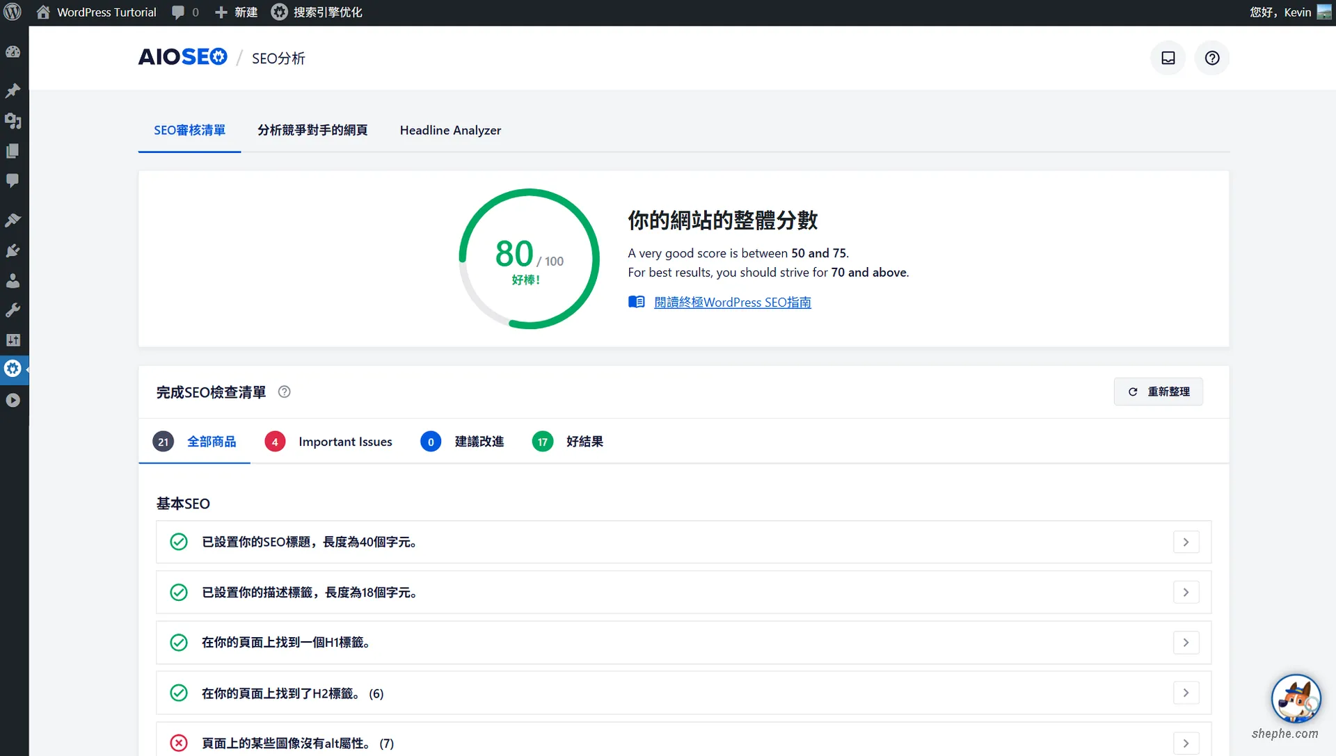 All in One SEO 分析功能简介