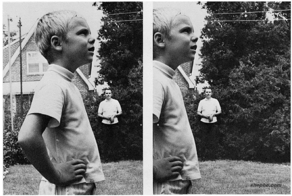 利用大小对比突出趣味中心（摘自摄影构图学）