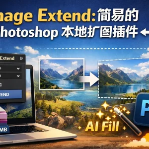 Image Extend：简易的 Photoshop 本地扩图插件 ↔️