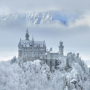 必应每日一图合集：雪中的新天鹅堡太美啦 | 2026 第 5 周