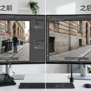 PS AI 修图：如何一键去除照片杂物而不留痕迹