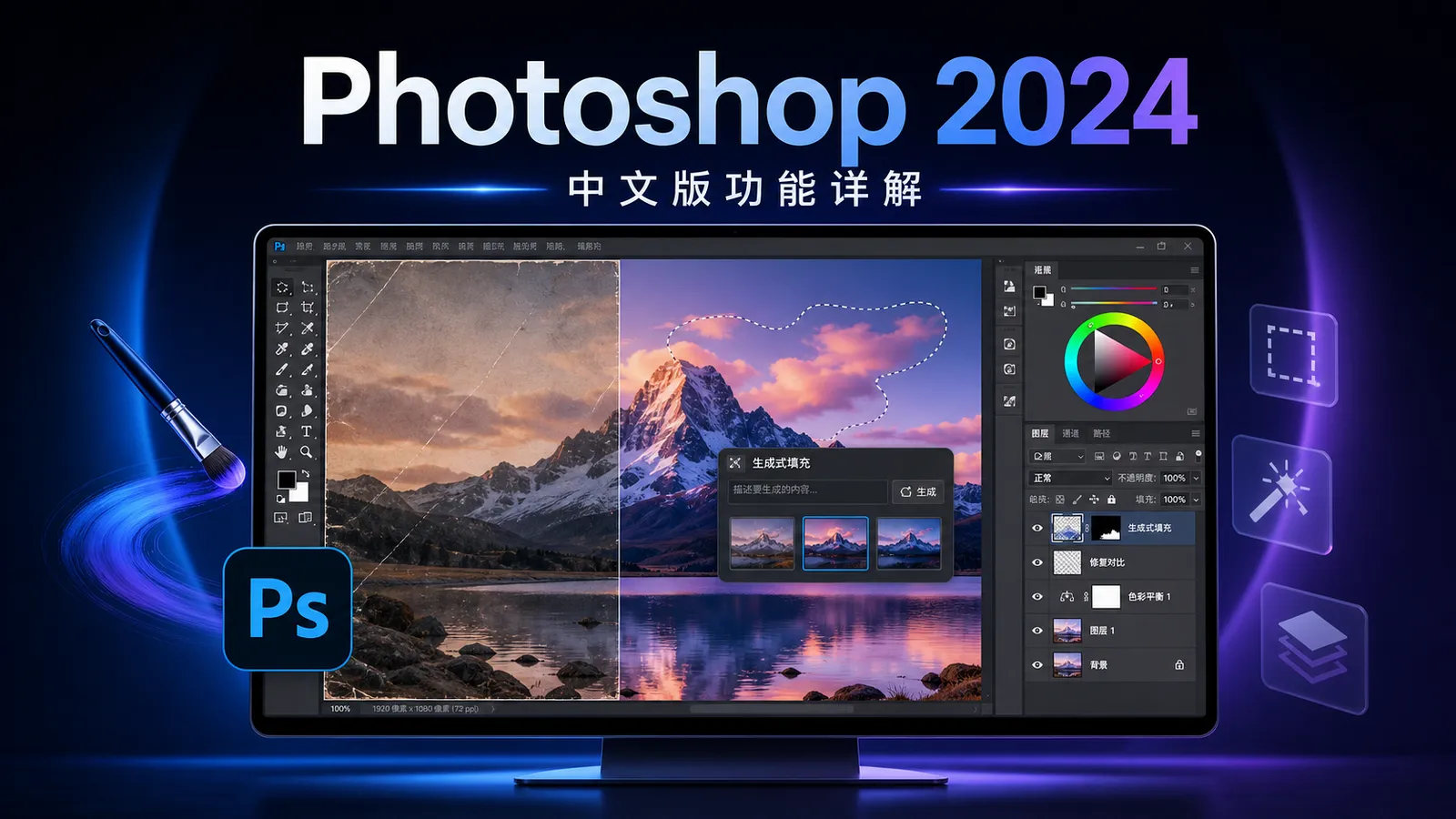 Adobe Photoshop 2024,生成式 AI 变革之年(附安装版 + 便携版)