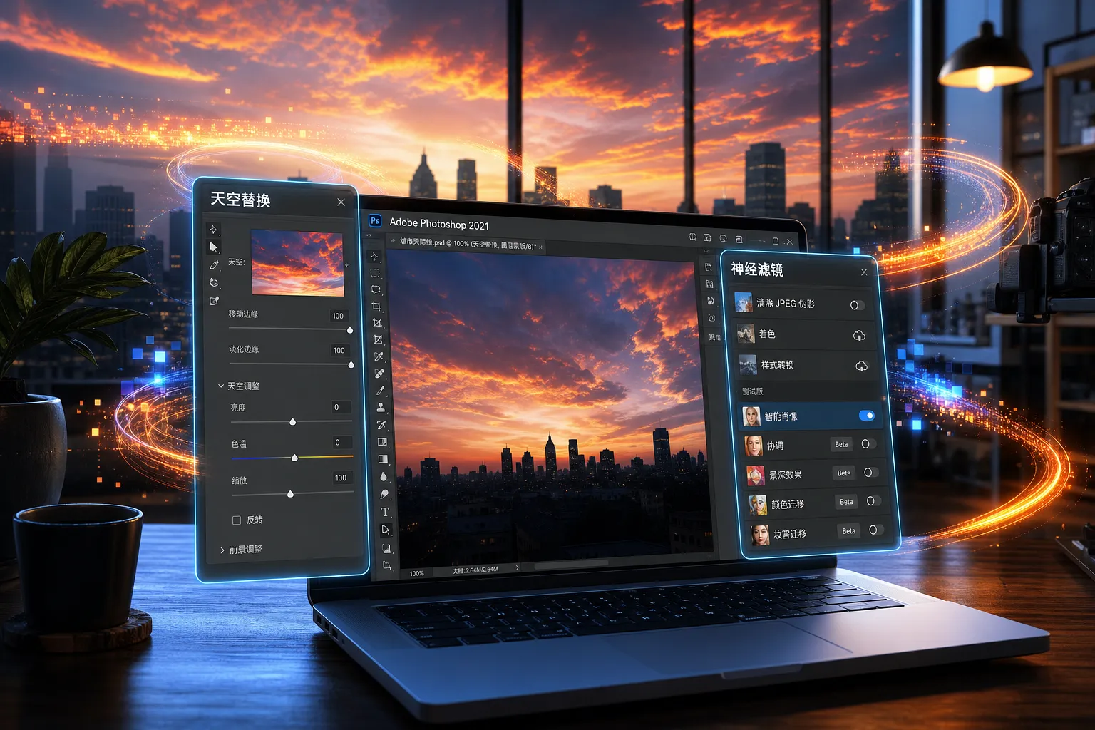 智能 AI 与复古风潮的交汇:Adobe Photoshop 2021