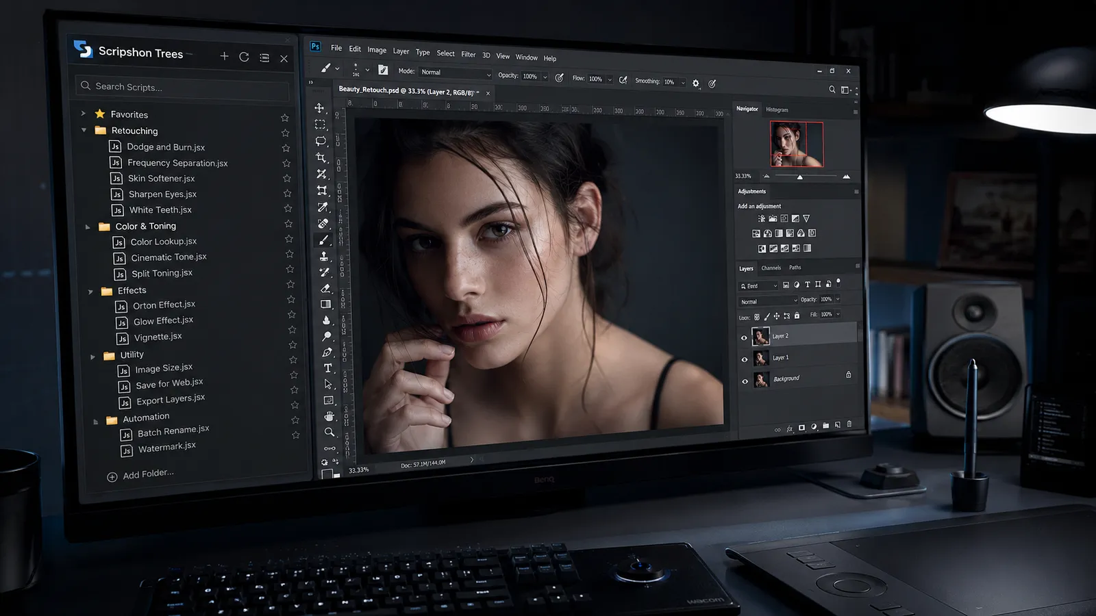 Photoshop 效率工具：Scripshon Trees 脚本管理器