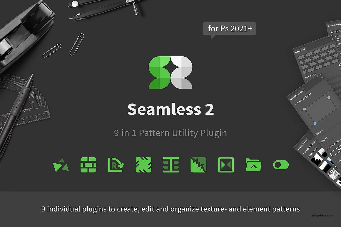 Seamless 2：Photoshop 纹理与无缝图案效率插件