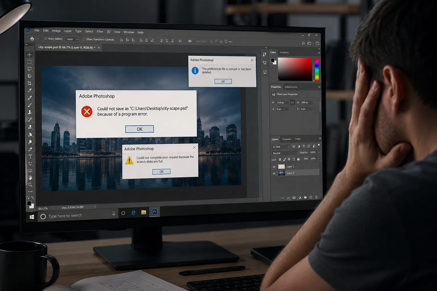 Photoshop 对象选择工具报错: 找不到选择的主体