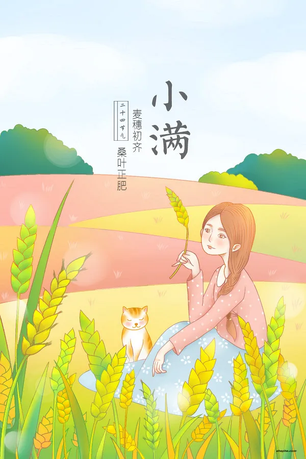 100 套小满节气海报 PSD 格式模板,中国传统节气源文件合集