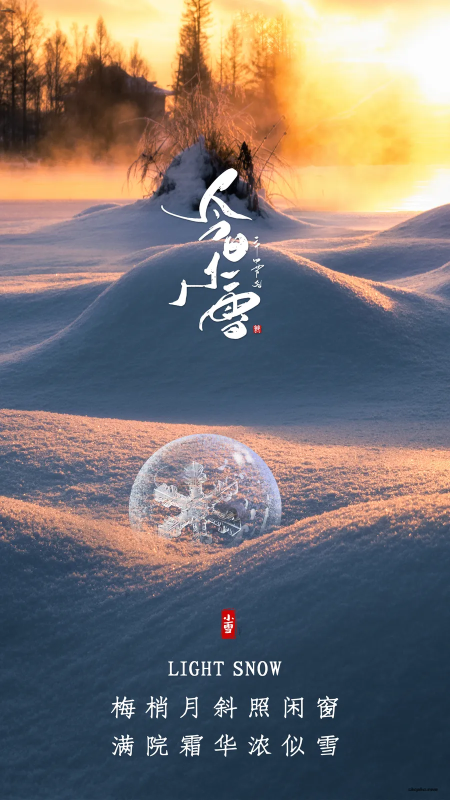 64 套小雪节气 PSD 海报模板素材分享，二十四节气国风设计源文件合集