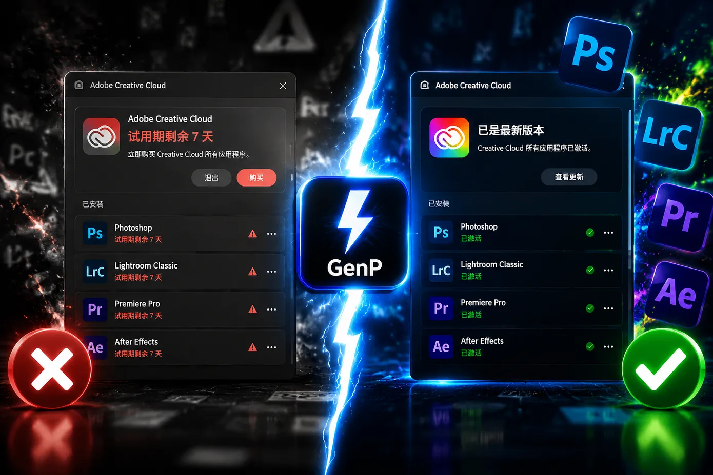 GenP 使用教程:Adobe 软件免费激活,从安装到避坑一篇讲完