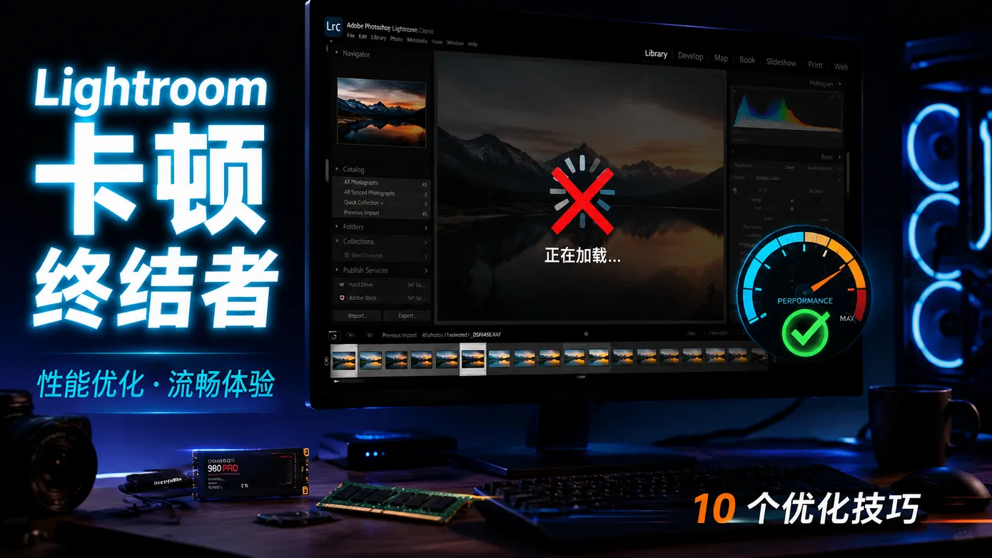 Lightroom 卡顿太崩溃?10 个优化设置 + 硬件建议,让修图告别转圈圈