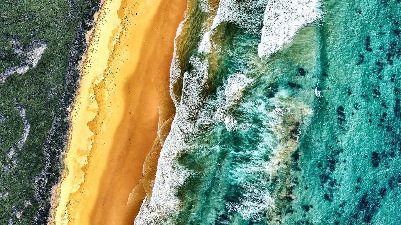 陆地与海洋的鸟瞰图 | 陆地与海洋的鸟瞰图,维多利亚州,澳大利亚 (© Nearmap/Getty Images) - 2026/07/10