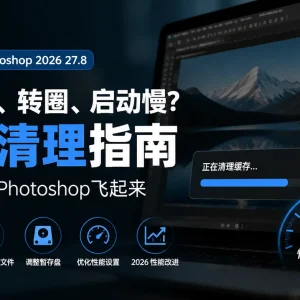 Photoshop 越用越卡？三步清理缓存，直接起飞🚀