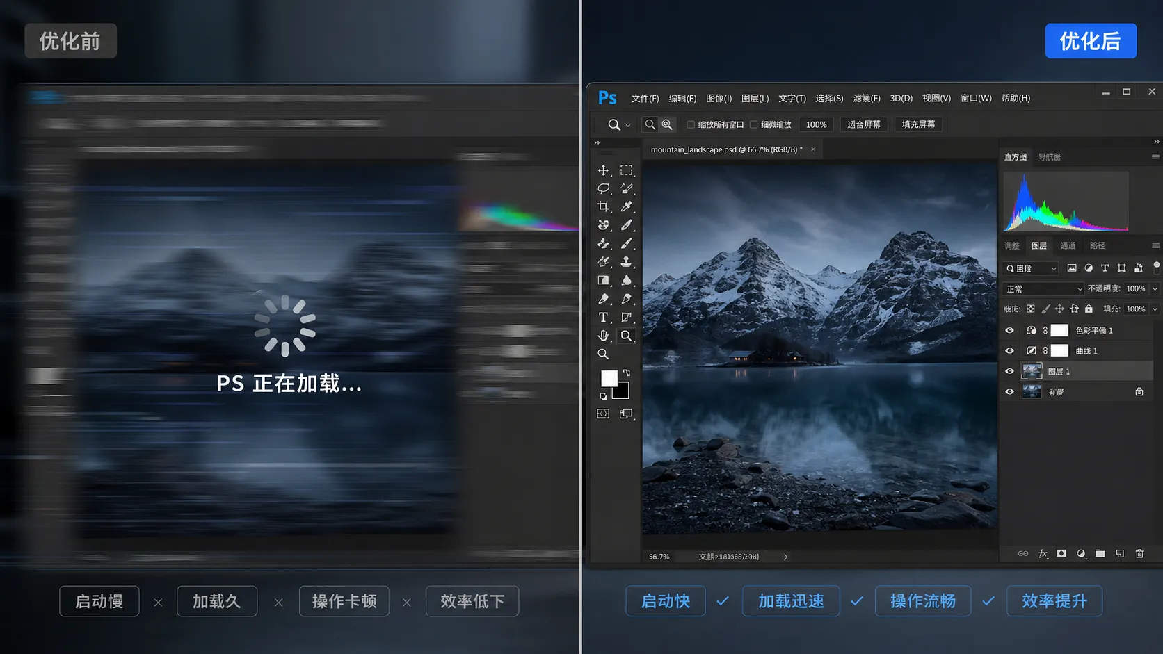PS 卡顿太崩溃?2026 年 Photoshop 性能优化 10 招