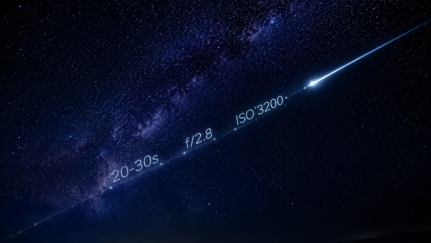 2026 英仙座流星雨拍摄攻略:新月加持的最暗夜空,器材设置到后期合成