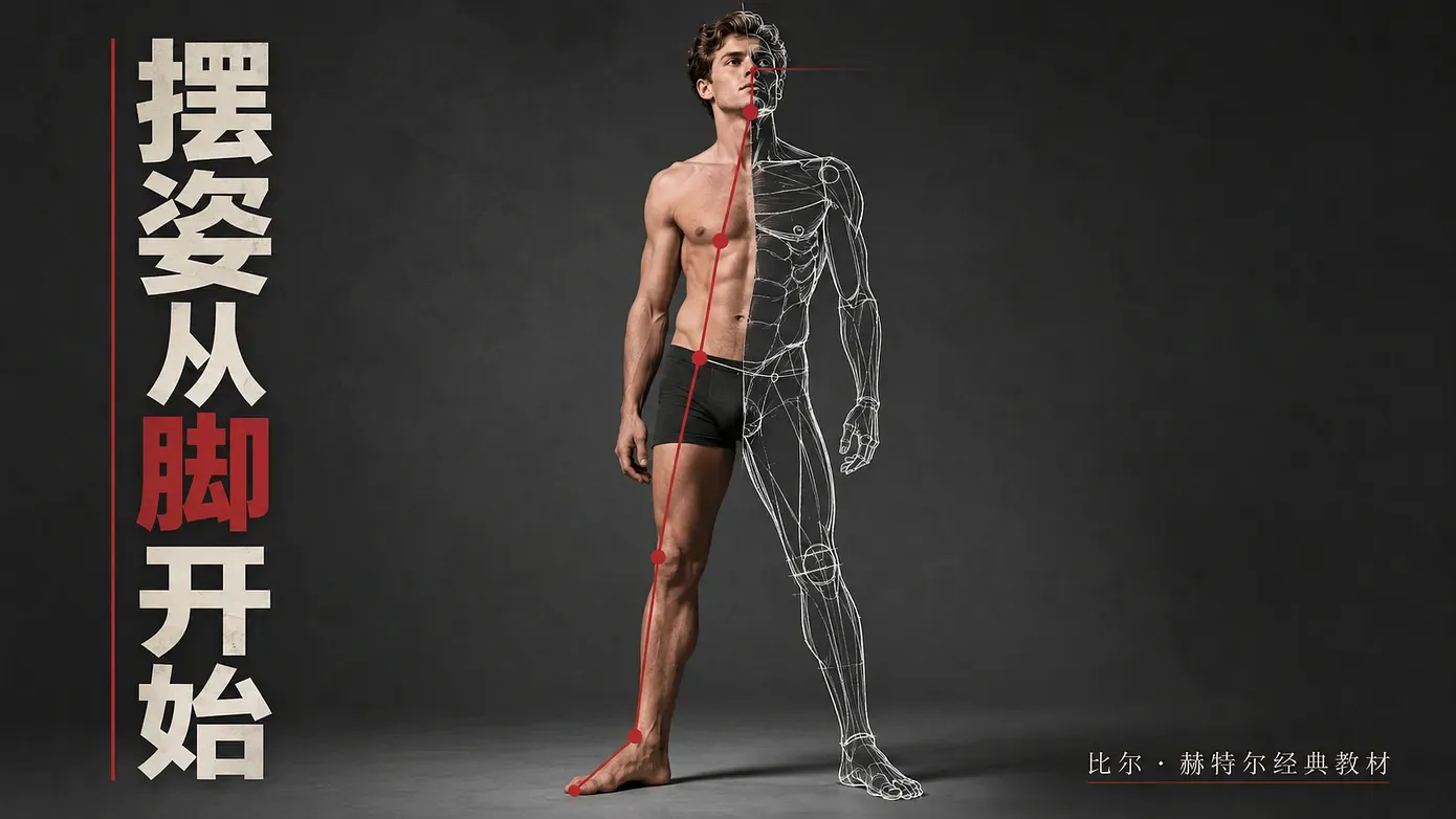 别再死记 POSE:《人像摄影摆姿指南》从脚、肩线到群像系统拆解