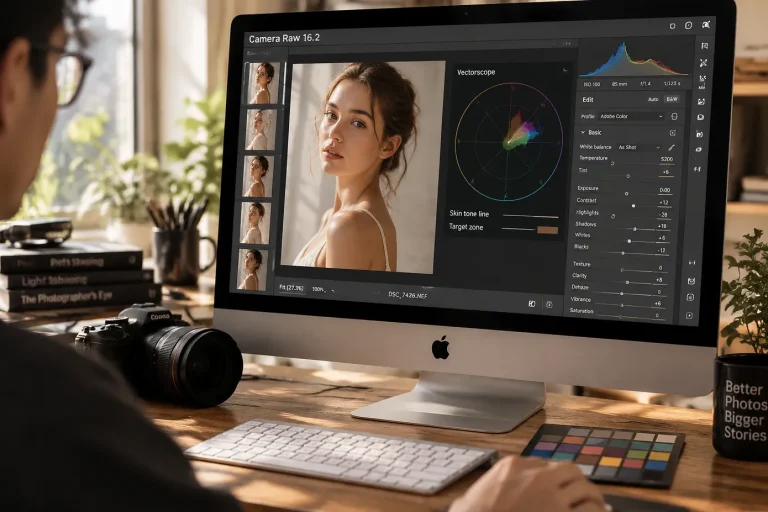 矢量示波器肤色校正: Camera Raw 18.5 新功能实测