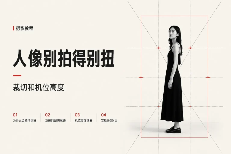 人像总拍得别扭？先把裁切位置和机位高度搞对