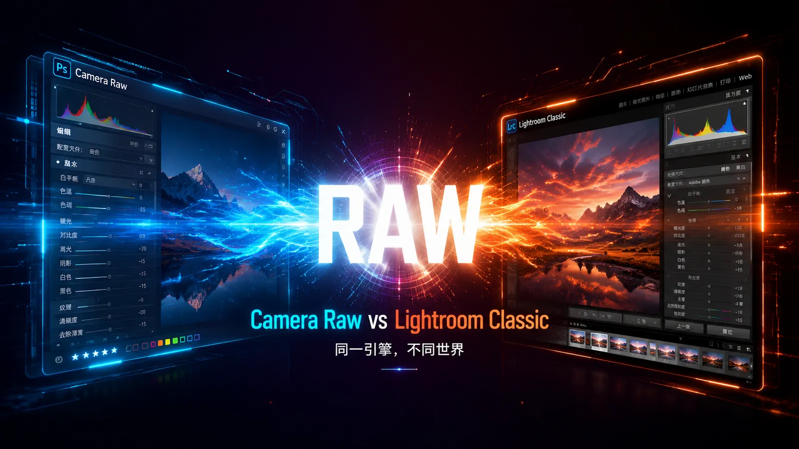 Camera Raw 和 Lightroom Classic 有什么区别?同一套引擎为何使用体验不同