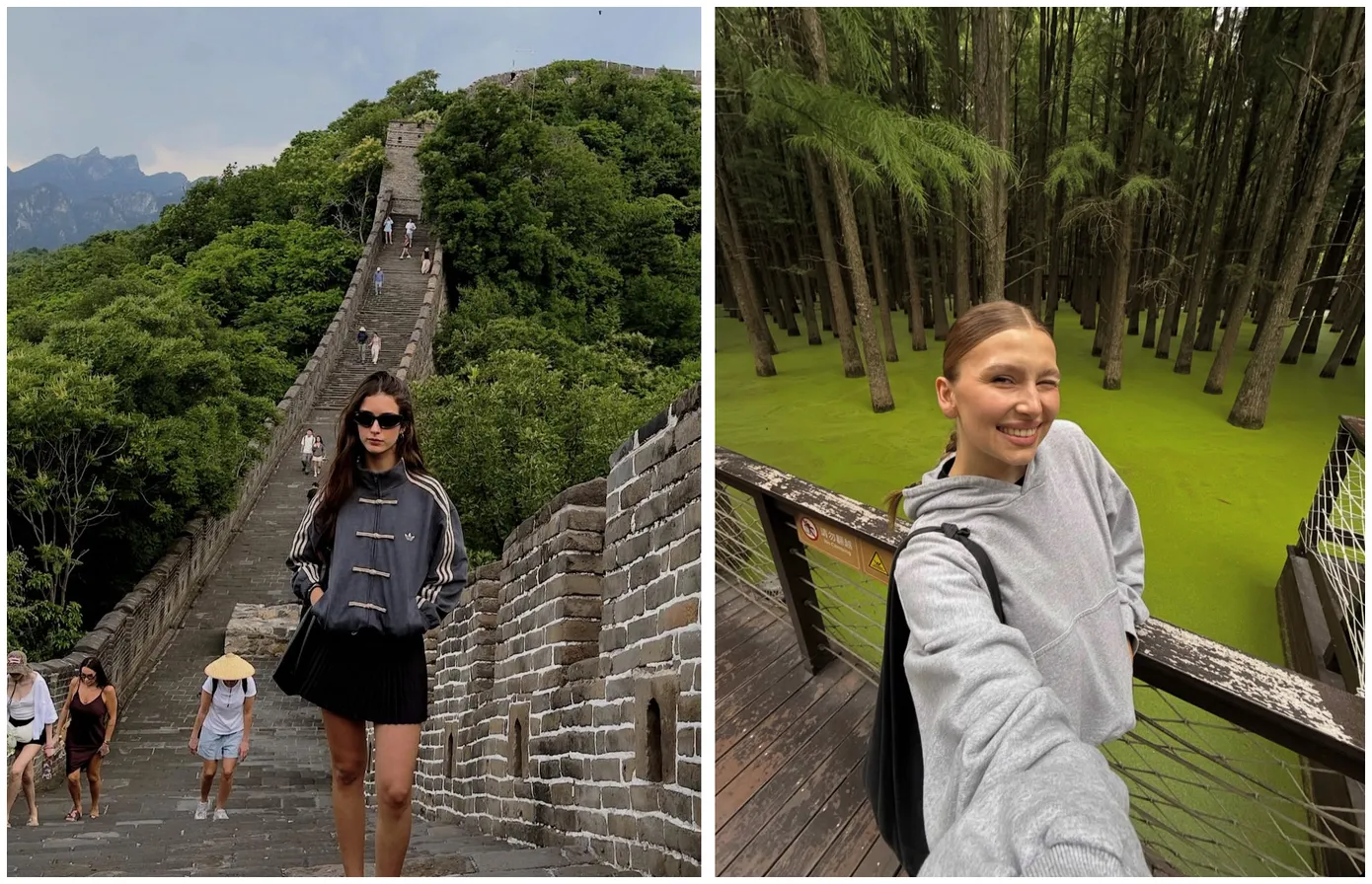 自拍加目的地，就是海报的原材料