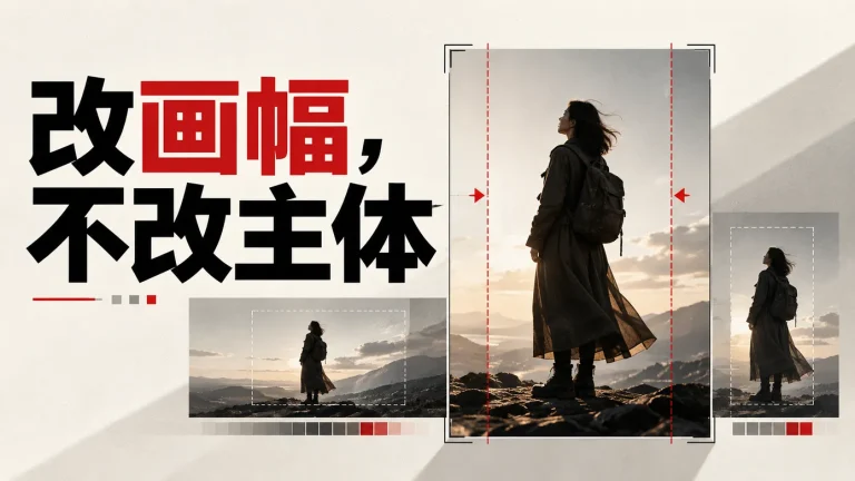 照片改比例不想压扁主体？试试 Photoshop 内容识别缩放