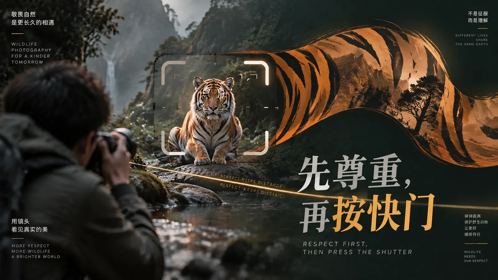 我坐在镜头前,拍了一只 500 磅重的老虎:布莱尔·邦廷的近距离大猫肖像