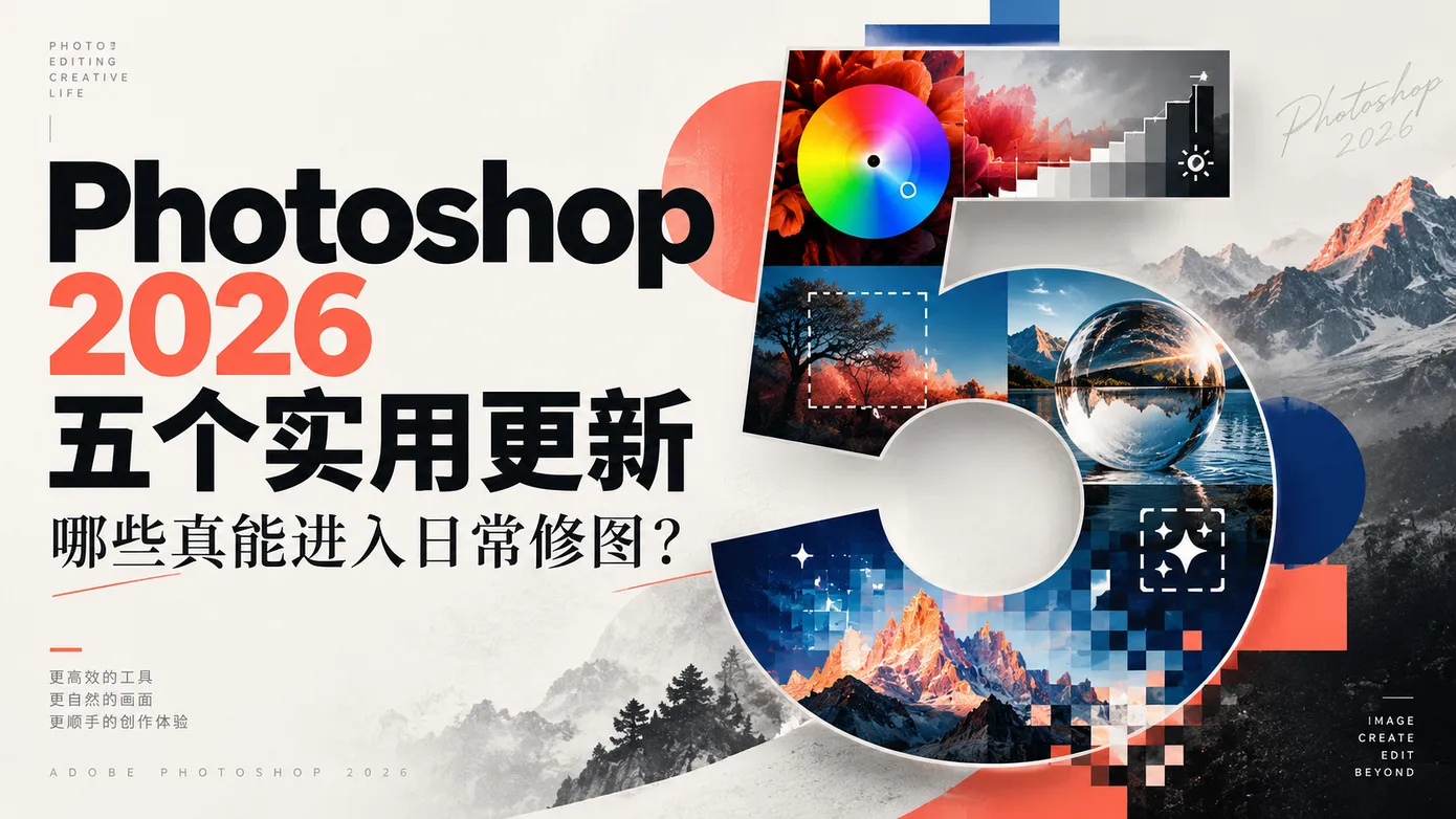 Photoshop 2026 的这 5 个实用更新，你都用上没？