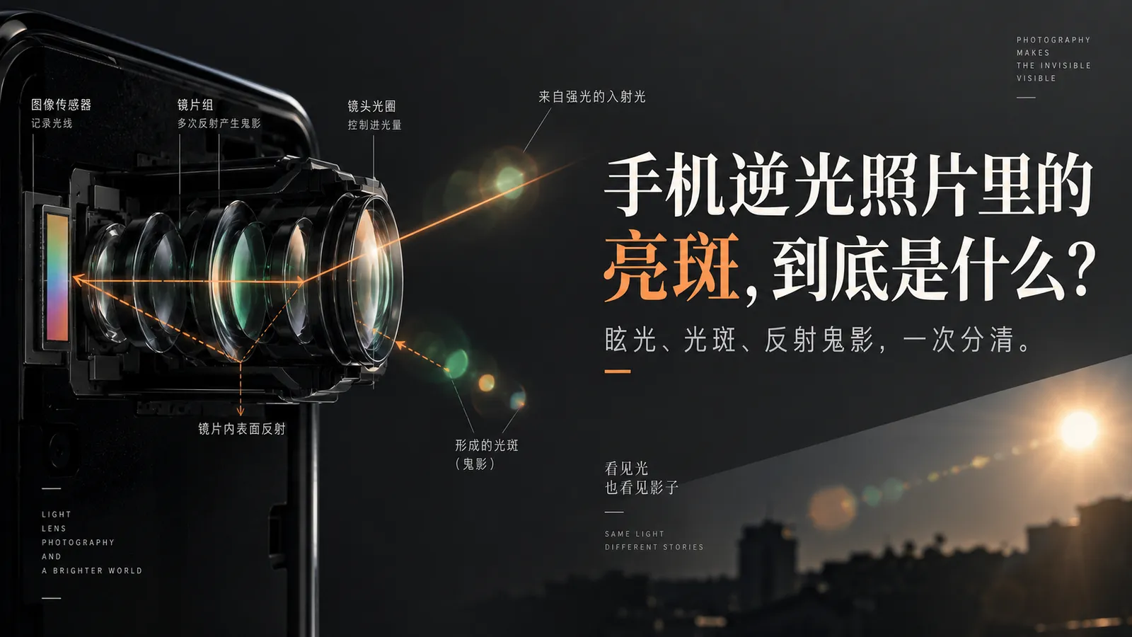 手机逆光照片里的光斑是什么?它只是“鬼影”吗