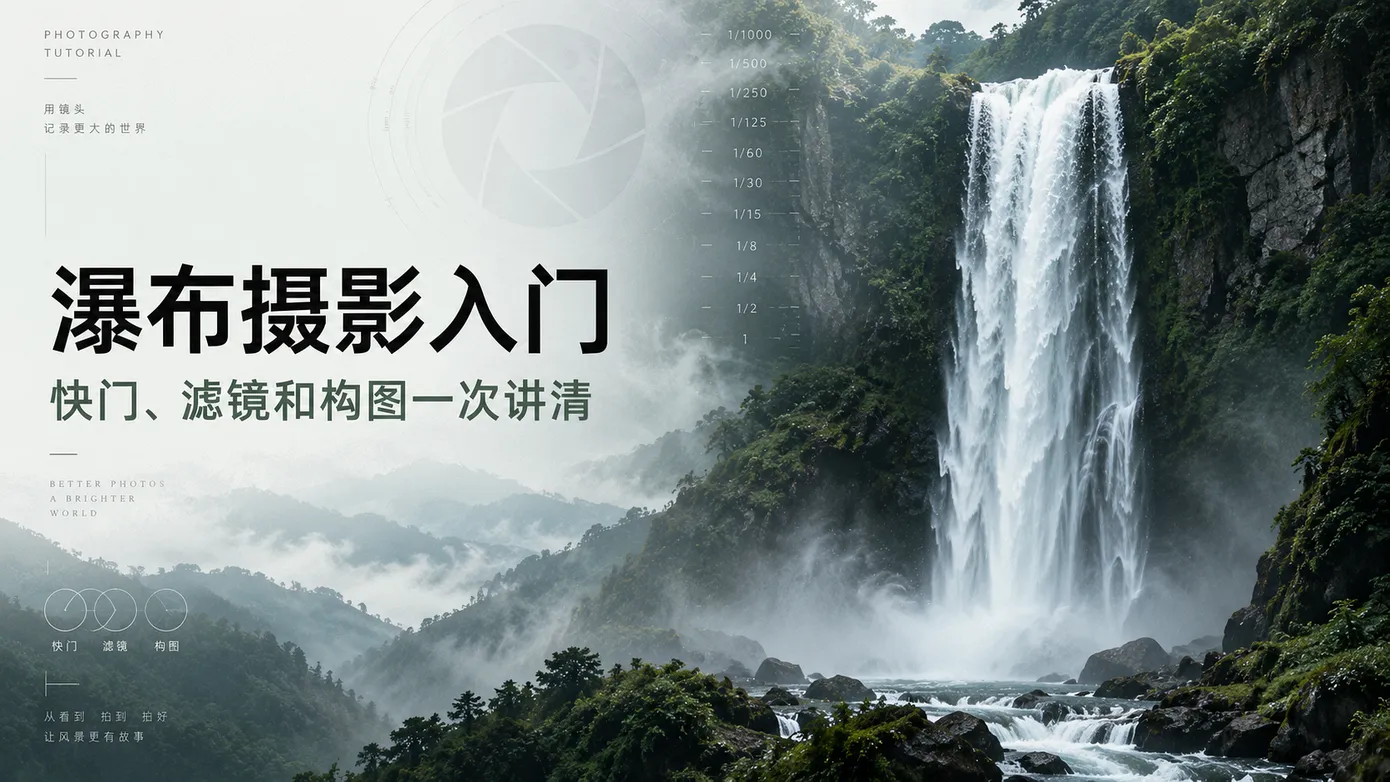 第一次拍瀑布怎么拍?器材、慢门参数、CPL/ND 到 iPhone 长曝光一次讲清