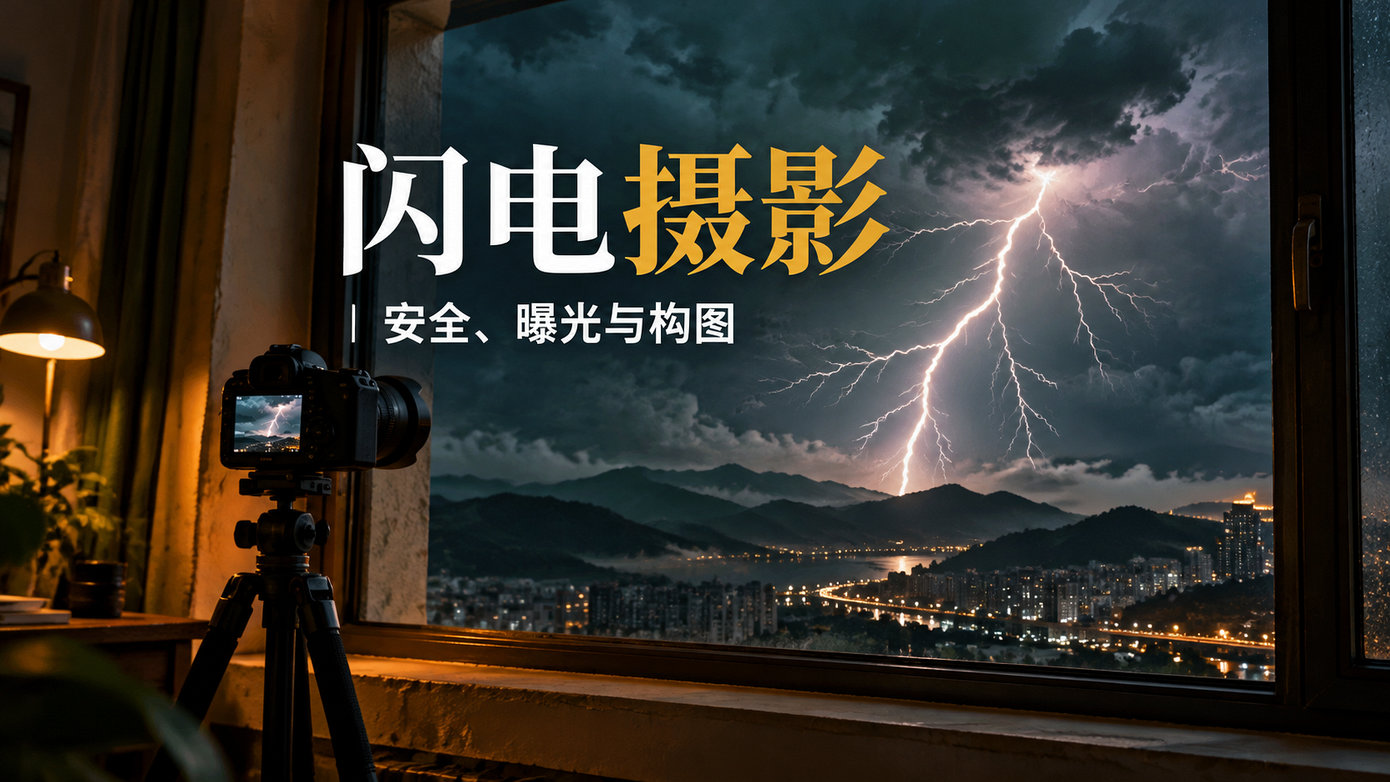 闪电摄影怎么拍：夜景长曝光、白天抓拍与安全