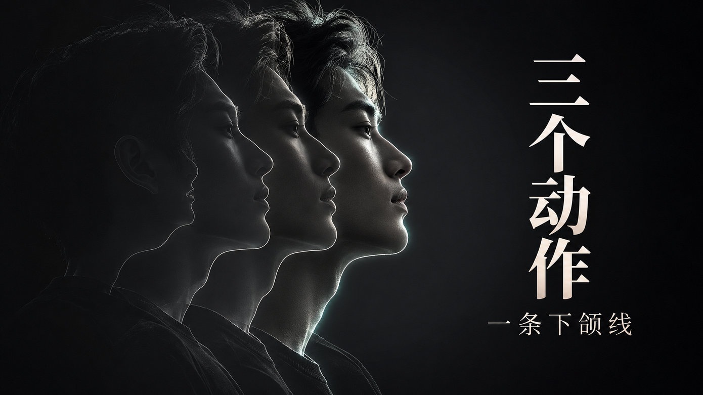 三个动作，60 秒拍出硬朗下颌线（男士人像摄影）